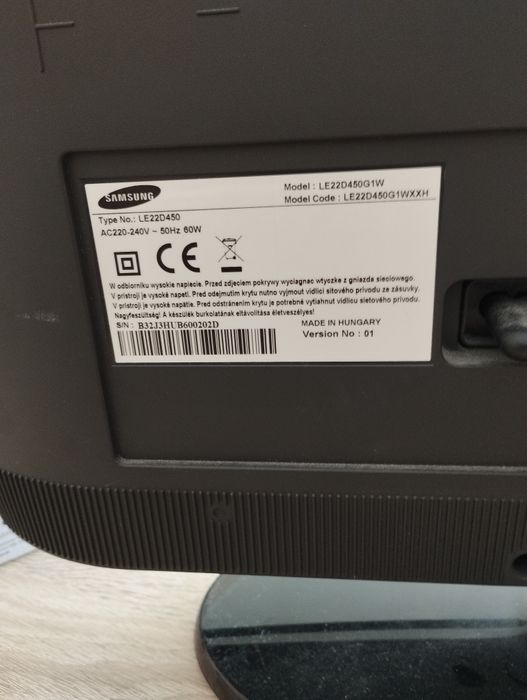 Telewizor 22 cale z dekoderem dwbt2 i antena