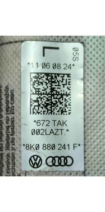 Airbag Banco Esquerdo AUDI A4 B8