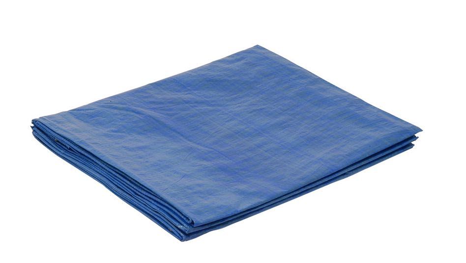 Plandeka z oczkami niebieska solidna 5,4 x 7,0m