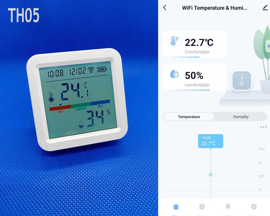 Tuya Wi-Fi розумний термометр гігрометр