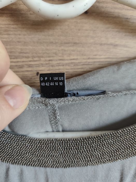 Comma 40 bluzka krótki rękaw koszulka t-shirt szara