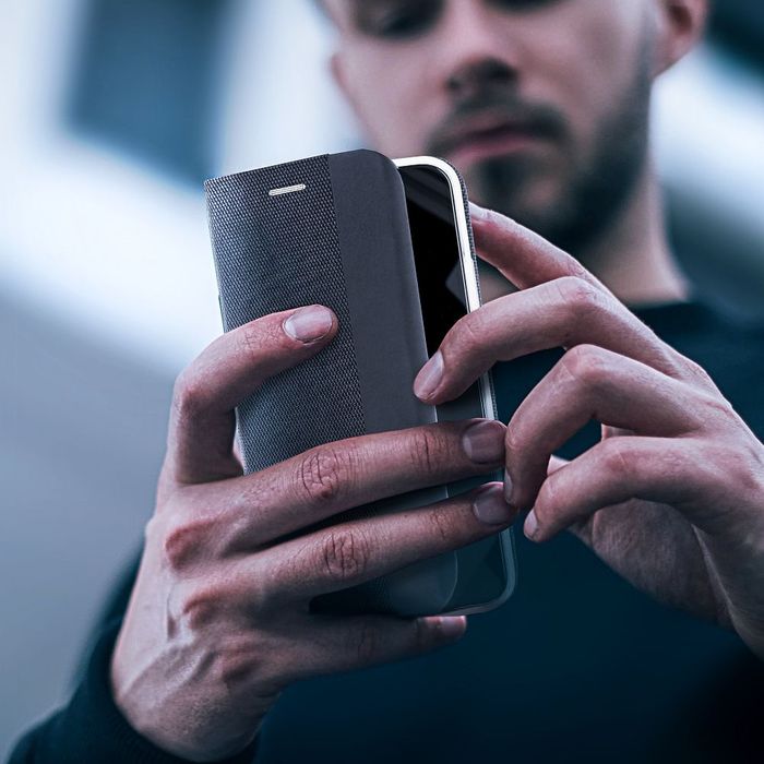 Etui z klapką na Samsung S25 PLUS Sensitive Book czarne