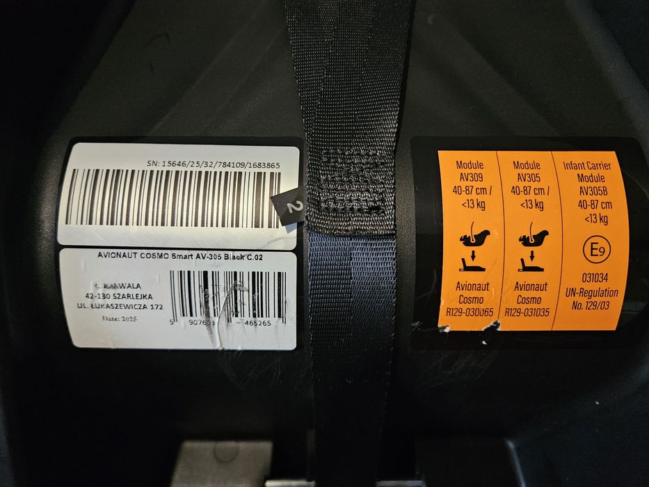 Fotelik samochodowy Avionaut Cosmo 2.0 Smart jak nowy,10 lat gwarancji