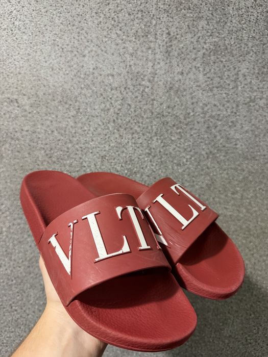 Оригінальні тапочки, шльопанці Valentino Red VLTN Slides