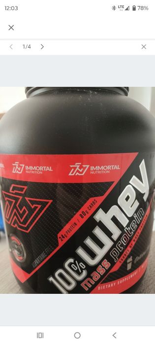 Proteiny gainer immortal 3 kg !