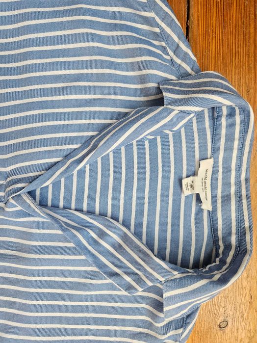 Bluzka koszulowa- koszula niebieska w paski