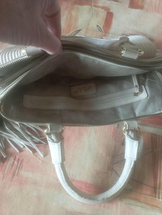 Сумка  шкіряна з подвійним замком