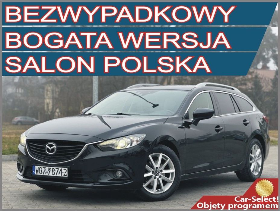 Mazda 6 SalonPolska 100%BEZWYPADKOWY bogate wyp. !GWARANCJA! stan idealny