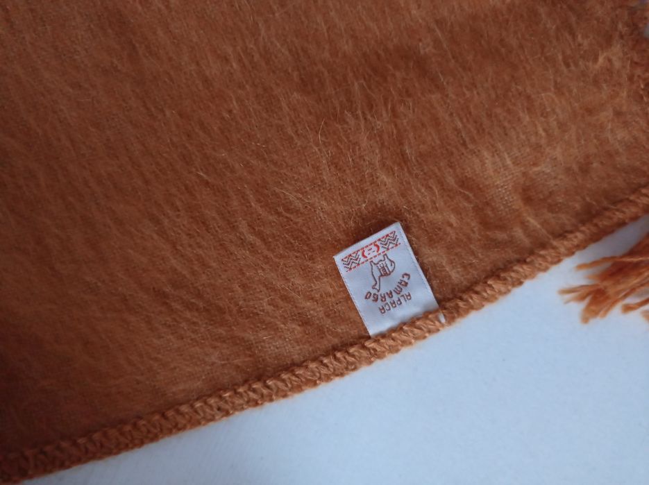 Szalik z alpaki z frędzlami