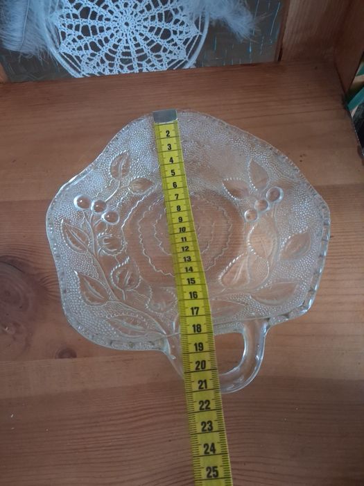 Patera vintage Ząbkowice wiśnia liście PRL