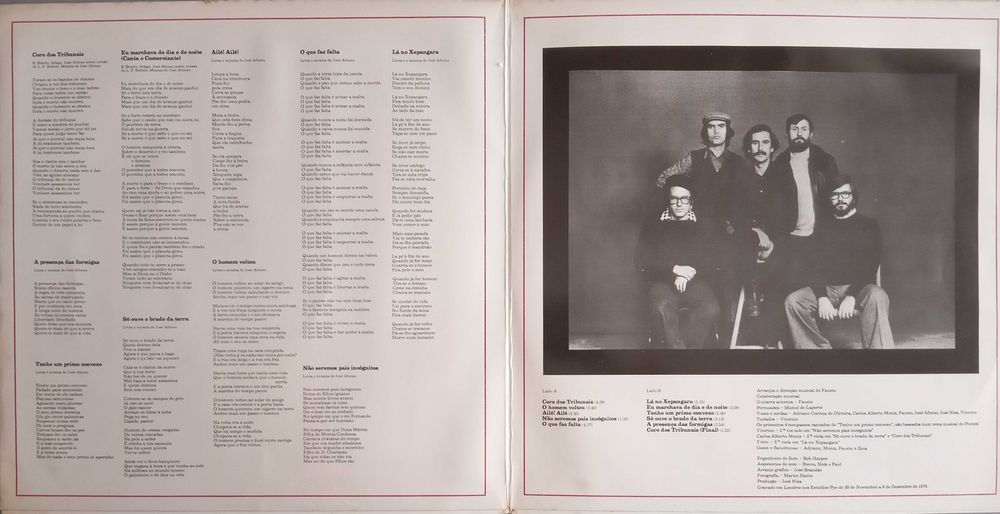 José Afonso	- - - - -		Coro dos Tribunais	- - - - -	LP