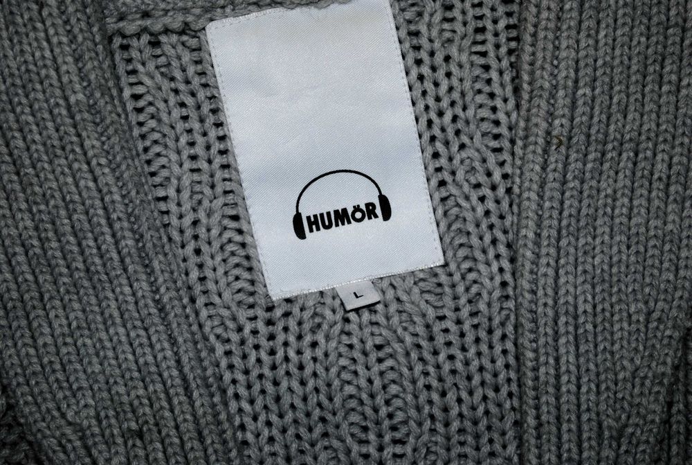 Кардиган HUMOR Дания шерстяной L XL вязаный кофта свитер на пуговицах