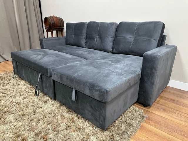 Sofá cama cinza novo com baú - entrega gratis! SÓ 408€