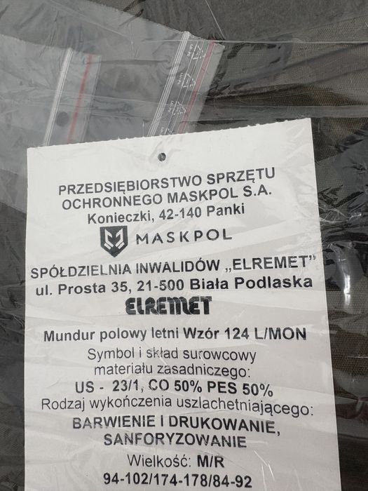 Mundur letni polowy m/r