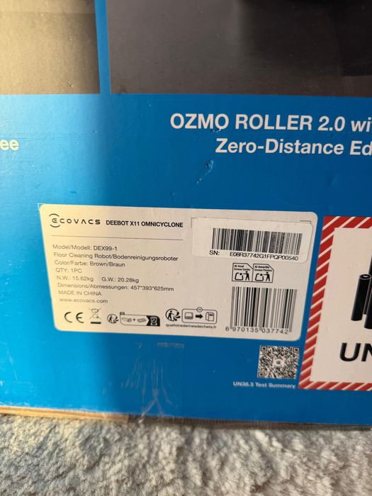 Robot sprzątający z mopem DEEBOT X11 OmniCyclone Mopujący Czarny