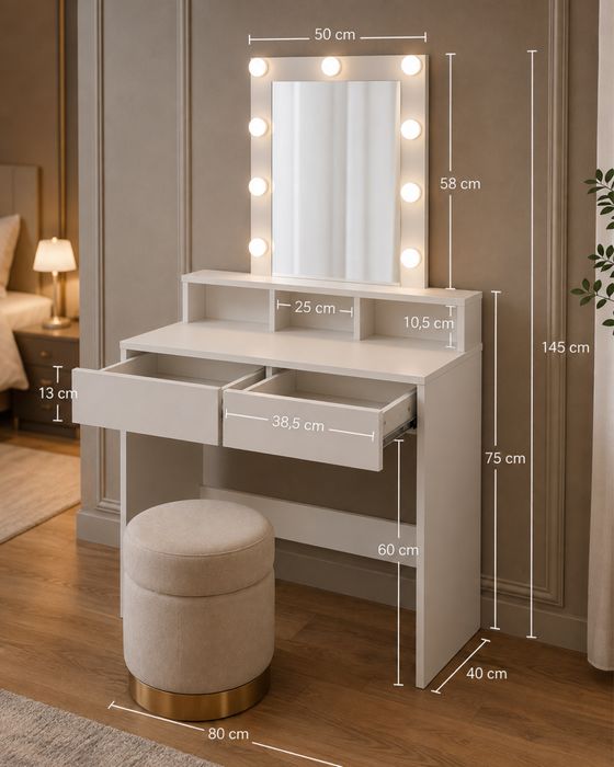 Toucador de maquilhagem - 3 modelos disponíveis por apenas 110€