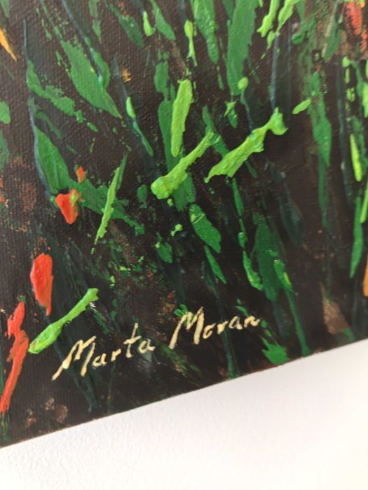 Grande pintura com canvas