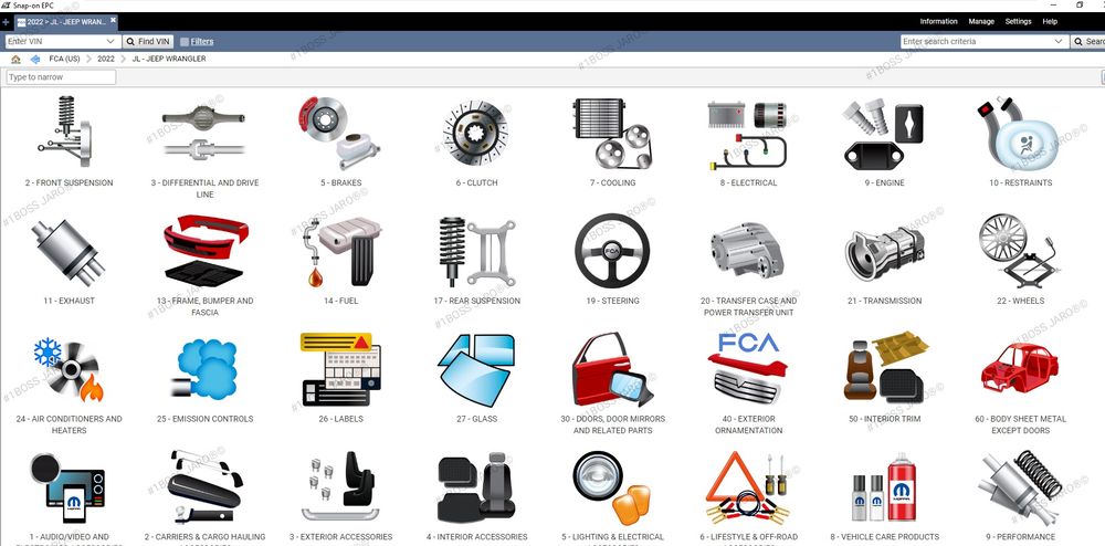 ONLINE GRUPA Chrysler Snap On EPC FCA EPC 2024 Globalny