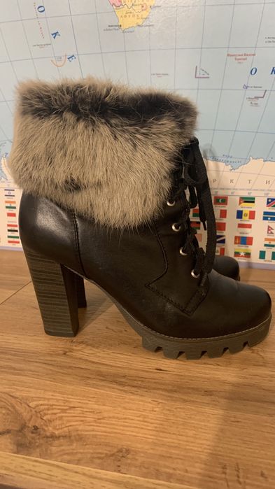 Ботинки кожаные, черевики шкіряні 40 р