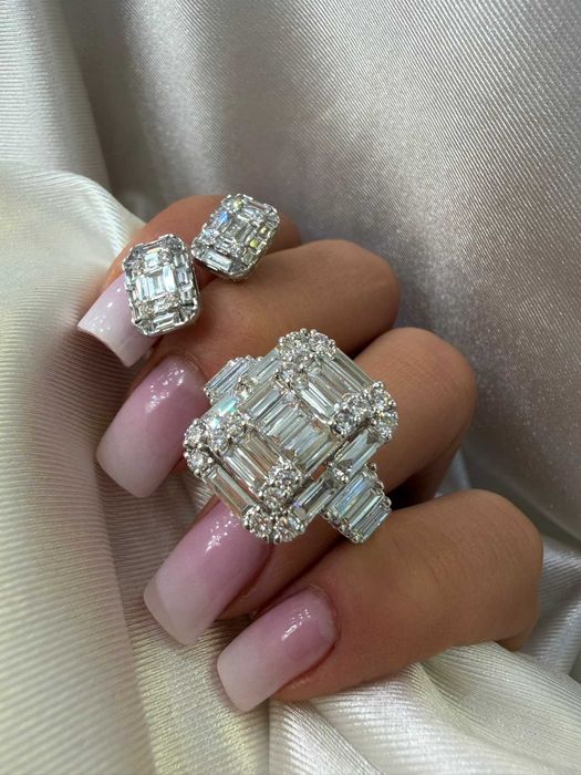 Pierścionek Gwiazd Infinity bagiety 2.33 CT VVS-F