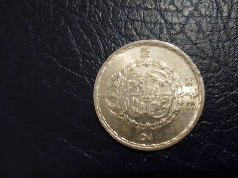 2 крони 1950 срібло 400 проба 14 грам  Швеція
