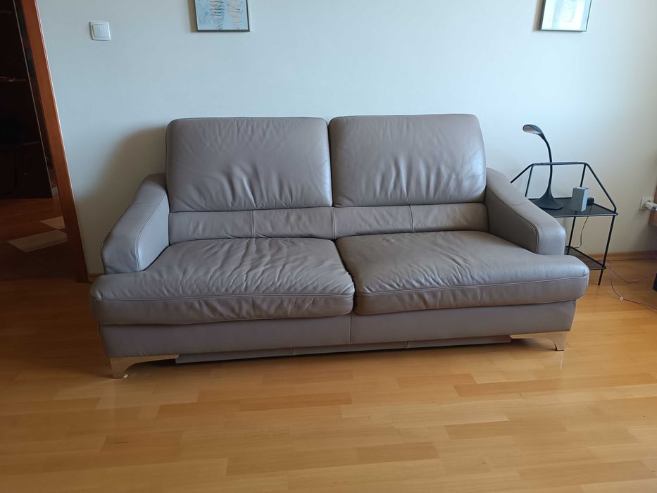 sofa skórzana z dwoma fotelami firmy KLER