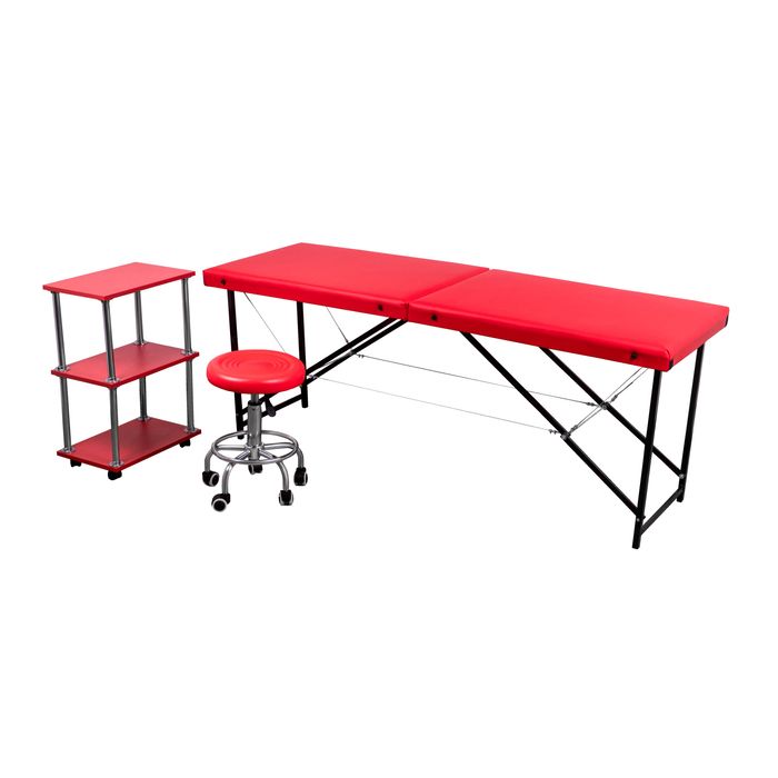 Акция!!! 3 в 1: Кушетка + тележка косметологическая + стул мастера