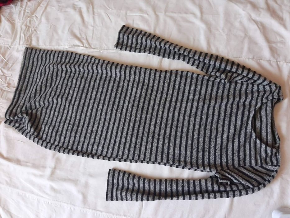 Платье женское тёплое в полоску