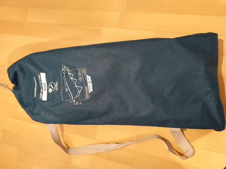 Łóżko polowe składane turystyczne Decathlon Camp Bed Basic