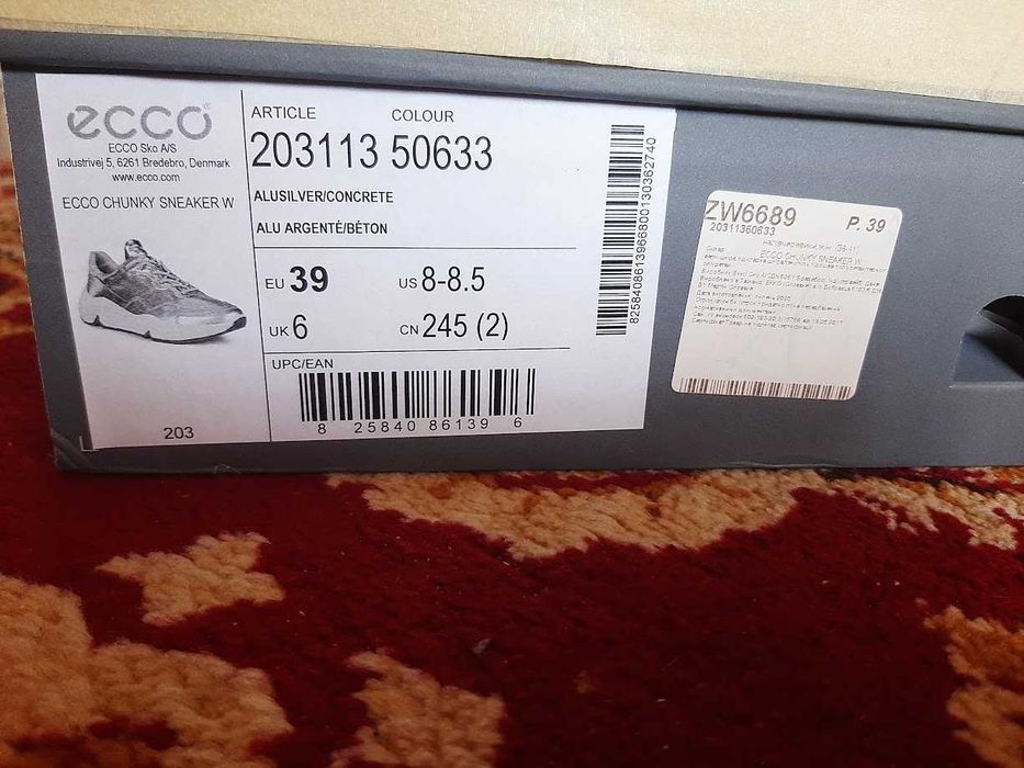 Шкіряні черевики жіночі ECCO, 39 розмір, б/у