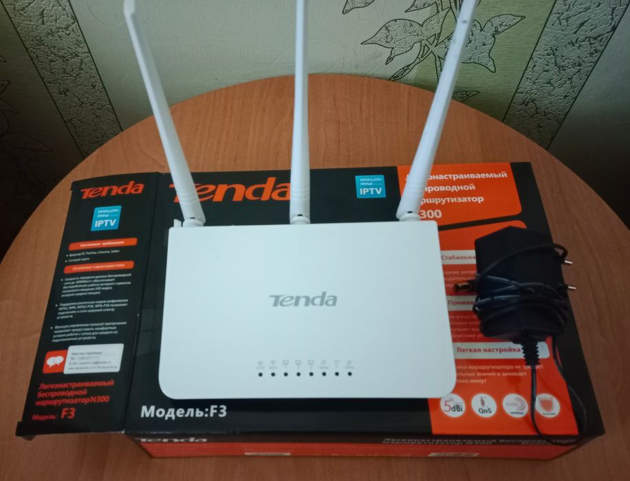 Маршрутизатор TENDA F3 абсолютно новЫЙ