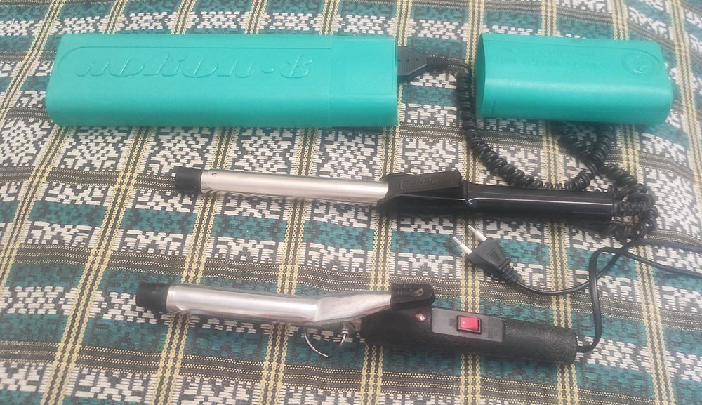 Плойки для волос: Локон-8 (СССР) + китайская, черные (лот)