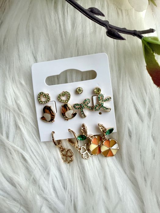 Zestaw pięknych kolczyków