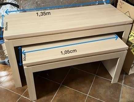 conjunto de 2 mesas