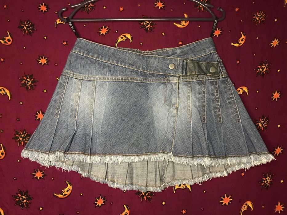 Джинсова міні спідничка