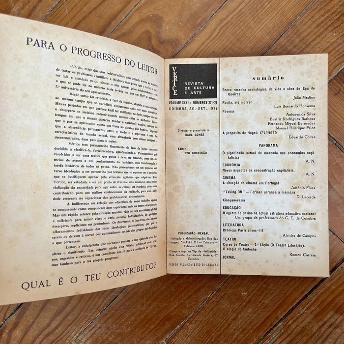 Vértice - Revista de Cultura e Arte * 5 volumes
