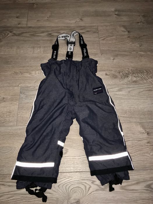 Штаны на подтяжках зимние, утепленные со светоотражателями