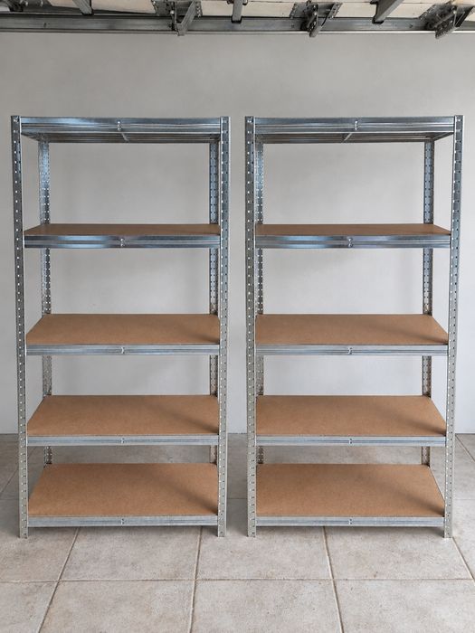 2 Estantes Metálicas Modulares Garagem Novas – Altura Ajustável