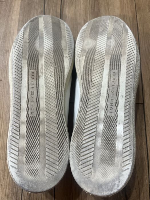 Trampki, sneakersy skórzane, Tommy Hilfiger