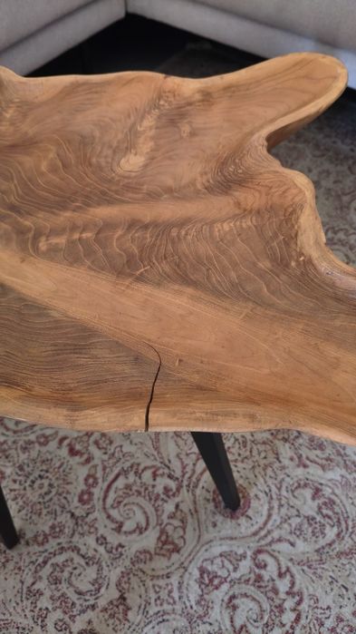 Mesa de apoio tronco madeira