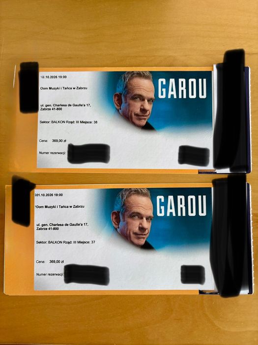 Garou – 2 bilety na koncert w Zabrzu.