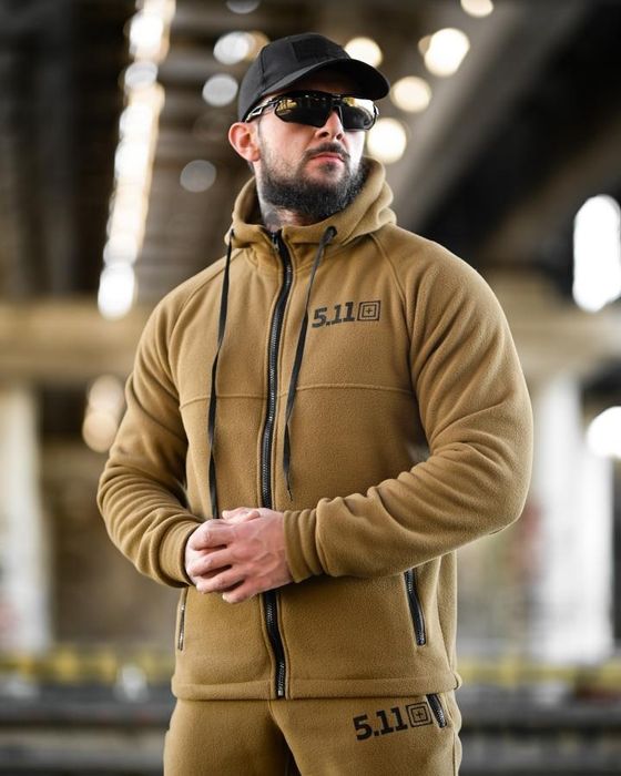 Мілітарі зимовий флісовий костюм 5.11 кайот для чоловіків