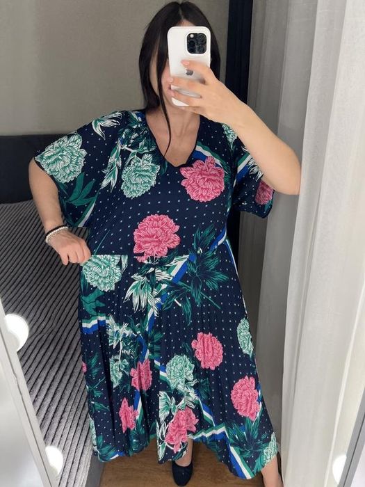 20 розмір великий розмір 54 батал плаття платье сукня плісе гофре