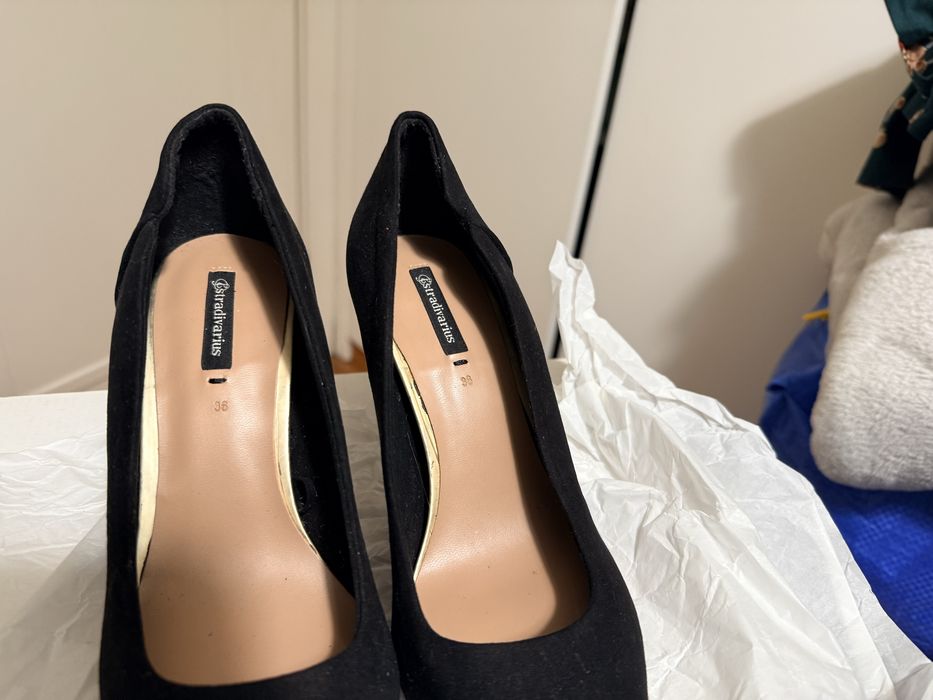 Sapatos Stradivarius Salto Alto Preto Tamanho 36