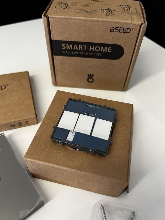 Touch Switch Smart Home włącznik szklany srebrny nowy zestaw