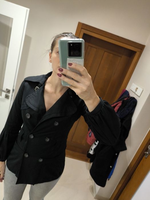 Płaszcz czarny wiosenny