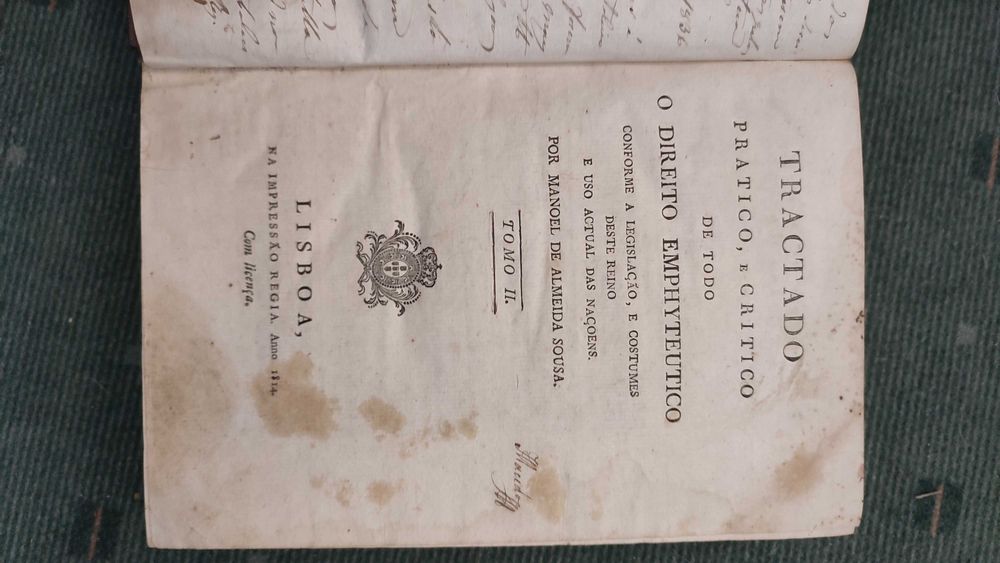 Tractado Pratico e Critico de todo Direito Amphyteutico - Tomo II - 1814