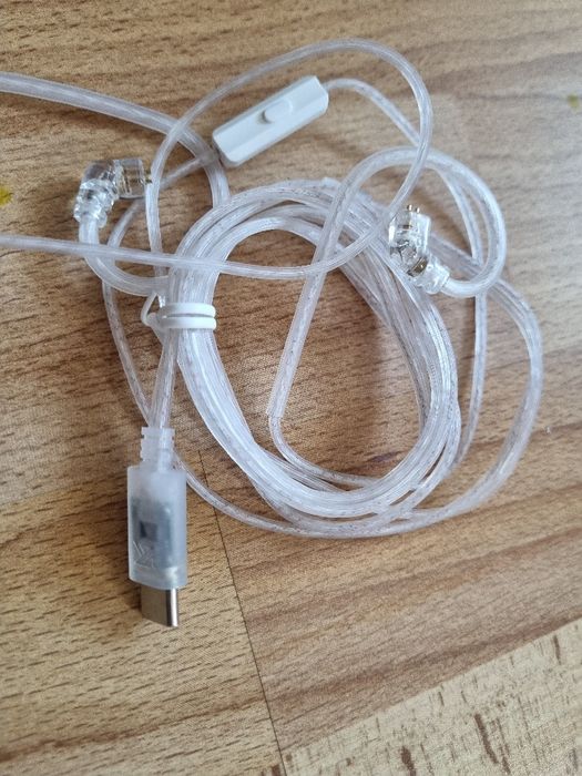 Кабель для наушников 2pin-C, USB Type-C  с микрофоном