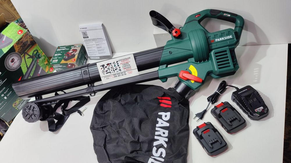 Акумуляторний садовий пилосос/дуйка зGERMANY PARKSIDE PLSBA 40/пылесос