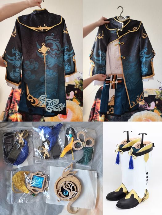косплей на персонажа Сін Цю, Genshin Impact, костюм карнавальний